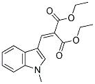 2-(1-METHYL-1H-INDOL-3-YLMETHYLENE)-MALONIC ACID DIETHYL ESTER Struktur