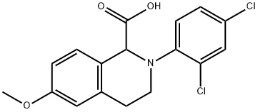 2-(2,4-DICHLORO-PHENYL)-6-METHOXY-1,2,3,4-TETRAHYDRO-ISOQUINOLINE-1-CARBOXYLIC ACID Struktur