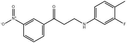 3-(3-FLUORO-4-METHYLANILINO)-1-(3-NITROPHENYL)-1-PROPANONE Struktur