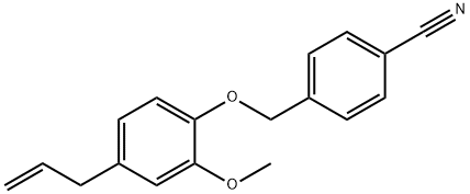 4-[(4-ALLYL-2-METHOXYPHENOXY)METHYL]BENZENECARBONITRILE Struktur