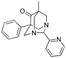 5-METHYL-7-PHENYL-2-PYRIDIN-2-YL-1,3-DIAZATRICYCLO[3.3.1.1~3,7~]DECAN-6-ONE Struktur