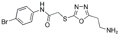 2-[5-(2-AMINO-ETHYL)-[1,3,4]OXADIAZOL-2-YLSULFANYL]-N-(4-BROMO-PHENYL)-ACETAMIDE Struktur