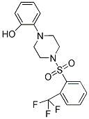 2-(4-[[2-(TRIFLUOROMETHYL)PHENYL]SULFONYL]PIPERAZIN-1-YL)PHENOL Struktur