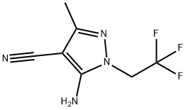 5-AMINO-1-(2-TRIFLUORO)ETHYL-3-METHYL-1H-PYRAZOLE-4-CARBONITRILE Struktur