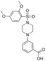 3-(4-[(2,4-DIMETHOXYPHENYL)SULFONYL]PIPERAZIN-1-YL)BENZOIC ACID Struktur