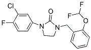 1-(3-CHLORO-4-FLUOROPHENYL)-3-[2-(DIFLUOROMETHOXY)BENZYL]IMIDAZOLIDIN-2-ONE Struktur