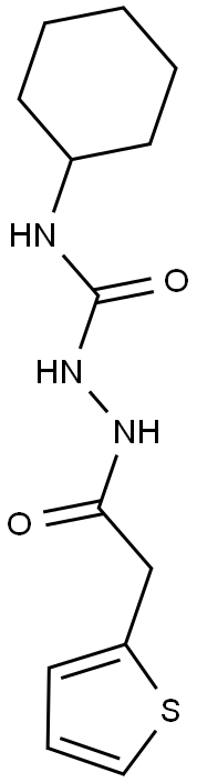 N-((CYCLOHEXYLAMINO)CARBONYLAMINO)-2-(2-THIENYL)ETHANAMIDE Struktur