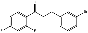 3-(3-BROMOPHENYL)-2',4'-DIFLUOROPROPIOPHENONE Struktur