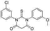 1-(3-CHLOROPHENYL)-3-(3-METHOXYPHENYL)-2-THIOXODIHYDROPYRIMIDINE-4,6(1H,5H)-DIONE Struktur