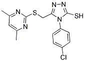 4-(4-CHLOROPHENYL)-5-([(4,6-DIMETHYLPYRIMIDIN-2-YL)THIO]METHYL)-4H-1,2,4-TRIAZOLE-3-THIOL Struktur