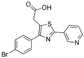 [4-(4-BROMO-PHENYL)-2-PYRIDIN-3-YL-THIAZOL-5-YL]-ACETIC ACID Struktur