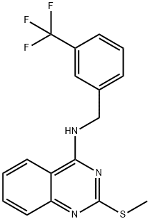 2-(METHYLSULFANYL)-N-[3-(TRIFLUOROMETHYL)BENZYL]-4-QUINAZOLINAMINE Struktur