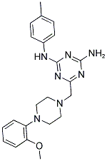 6-((4-(2-METHOXYPHENYL)PIPERAZIN-1-YL)METHYL)-N2-P-TOLYL-1,3,5-TRIAZINE-2,4-DIAMINE Struktur