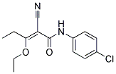 (Z)-N'-1'-(4-CHLOROPHENYL)-2-CYANO-3-ETHOXY-2-PENTENAMIDE Struktur