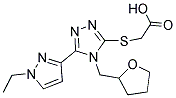 [5-(1-ETHYL-1 H-PYRAZOL-3-YL)-4-(TETRAHYDRO-FURAN-2-YLMETHYL)-4 H-[1,2,4]TRIAZOL-3-YLSULFANYL]-ACETIC ACID Struktur