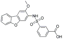 3-[[(2-METHOXYDIBENZO[B,D]FURAN-3-YL)AMINO]SULFONYL]BENZOIC ACID Struktur