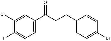 3-(4-BROMOPHENYL)-3'-CHLORO-4'-FLUOROPROPIOPHENONE Struktur