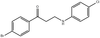 1-(4-BROMOPHENYL)-3-(4-CHLOROANILINO)-1-PROPANONE Struktur