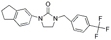 1-(2,3-DIHYDRO-1H-INDEN-5-YL)-3-[4-(TRIFLUOROMETHYL)BENZYL]IMIDAZOLIDIN-2-ONE Struktur