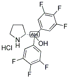 (R)-A,A-BIS(3,4,5-TRIFLUOROPHENYL)-2-PYRROLIDINEMETHANOL HYDROCHLORIDE Struktur