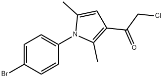 1-[1-(4-BROMOPHENYL)-2,5-DIMETHYL-1H-PYRROL-3-YL]-2-CHLOROETHANONE Struktur