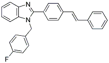 1-(4-FLUORO-BENZYL)-2-(4-STYRYL-PHENYL)-1H-BENZOIMIDAZOLE Struktur