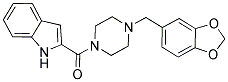 4-(BENZO[D]1,3-DIOXOLAN-5-YLMETHYL)PIPERAZINYL INDOL-2-YL KETONE Struktur