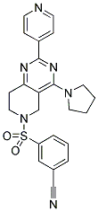 3-(2-PYRIDIN-4-YL-4-PYRROLIDIN-1-YL-7,8-DIHYDRO-5H-PYRIDO[4,3-D]PYRIMIDINE-6-SULFONYL)-BENZONITRILE Struktur