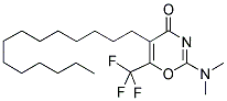 2-DIMETHYLAMINO-5-TETRADECYL-6-TRIFLUOROMETHYL-[1,3]OXAZIN-4-ONE Struktur