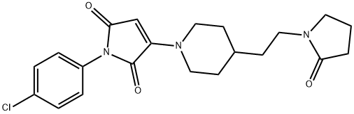 1-(4-CHLOROPHENYL)-3-(4-(2-(2-OXOPYRROLIDIN-1-YL)ETHYL)PIPERIDIN-1-YL)-1H-PYRROLE-2,5-DIONE Struktur