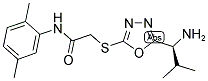 2-[5-(1-AMINO-2-METHYL-PROPYL)-[1,3,4]OXADIAZOL-2-YLSULFANYL]-N-(2,5-DIMETHYL-PHENYL)-ACETAMIDE Struktur