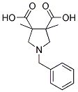 1-BENZYL-3,4-DIMETHYL-PYRROLIDINE-3,4-DICARBOXYLIC ACID Struktur