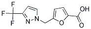 5-((3-(TRIFLUOROMETHYL)-1H-PYRAZOL-1-YL)METHYL)-2-FUROIC ACID Struktur