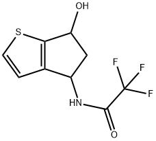 2,2,2-TRIFLUORO-N-(6-HYDROXY-5,6-DIHYDRO-4H-CYCLOPENTA[B]THIOPHEN-4-YL)ACETAMIDE Struktur