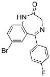 7-BROMO-5-(4-FLUOROPHENYL)-1,3-DIHYDRO-2H-1,4-BENZODIAZEPIN-2-ONE Struktur