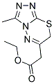 (3-METHYL-7H-[1,2,4]TRIAZOLO[3,4-B][1,3,4]THIADIAZIN-6-YL)-ACETIC ACID ETHYL ESTER Struktur