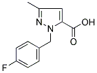 1-(4-FLUOROBENZYL)-3-METHYL-1H-PYRAZOLE-5-CARBOXYLIC ACID Struktur