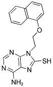 6-AMINO-9-[2-(1-NAPHTHYLOXY)ETHYL]-9H-PURINE-8-THIOL Struktur