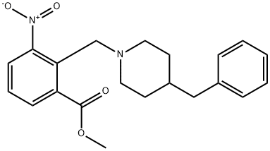 METHYL 2-[(4-BENZYLPIPERIDINO)METHYL]-3-NITROBENZENECARBOXYLATE Struktur