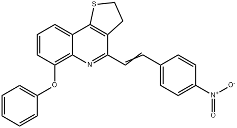 4-[(E)-2-(4-NITROPHENYL)ETHENYL]-2,3-DIHYDROTHIENO[3,2-C]QUINOLIN-6-YL PHENYL ETHER Struktur