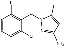 1-(2-CHLORO-6-FLUORO-BENZYL)-5-METHYL-1 H-PYRAZOL-3-YLAMINE Struktur