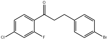 3-(4-BROMOPHENYL)-4'-CHLORO-2'-FLUOROPROPIOPHENONE Struktur