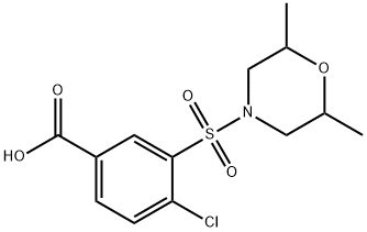 4-CHLORO-3-[(2,6-DIMETHYLMORPHOLIN-4-YL)SULFONYL]BENZOIC ACID Struktur