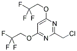 4,6-BIS(2,2,2-(TRIFLUOROETHOXY)PYRIMIDIN-2-YL)METHYLCHLORIDE Struktur