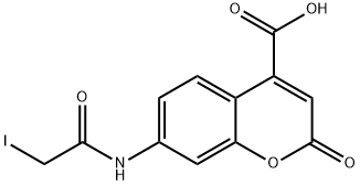 7-IODOACETAMIDOCOUMARIN-4-CARBOXYLIC ACID Struktur