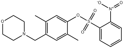 2,5-DIMETHYL-4-(MORPHOLINOMETHYL)PHENYL 2-NITROBENZENESULFONATE Struktur