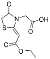 [(2Z)-2-(2-ETHOXY-2-OXOETHYLIDENE)-4-OXO-1,3-THIAZOLIDIN-3-YL]ACETIC ACID Struktur