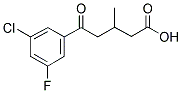 5-(3-CHLORO-5-FLUOROPHENYL)-3-METHYL-5-OXOVALERIC ACID Struktur