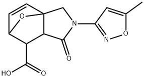 3-(5-METHYL-ISOXAZOL-3-YL)-4-OXO-10-OXA-3-AZA-TRICYCLO[5.2.1.0(1,5)]DEC-8-ENE-6-CARBOXYLIC ACID Struktur