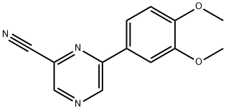 6-(3,4-DIMETHOXYPHENYL)-2-PYRAZINECARBONITRILE Struktur